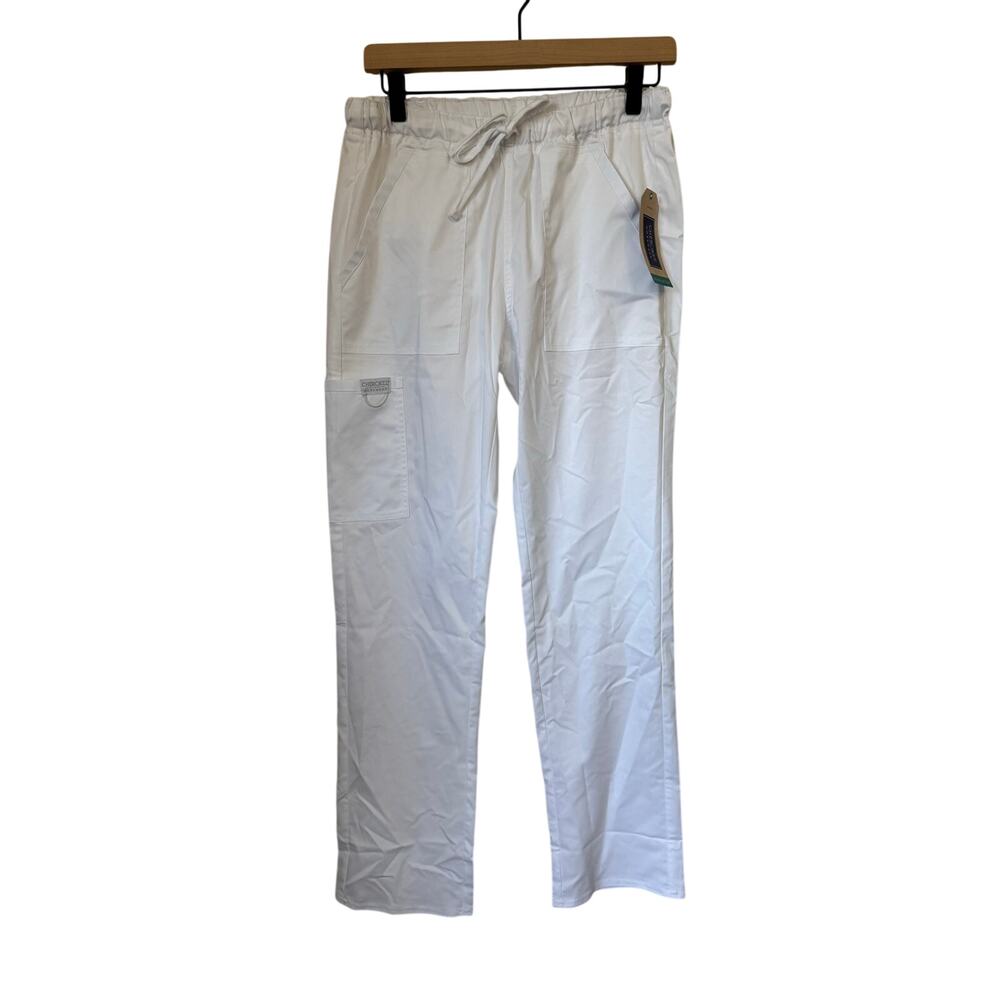 NWT Cherokee Workwear Revolution Scrub Pants White Unisex S
